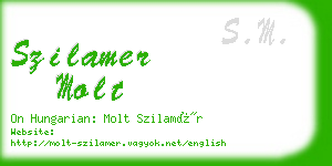 szilamer molt business card